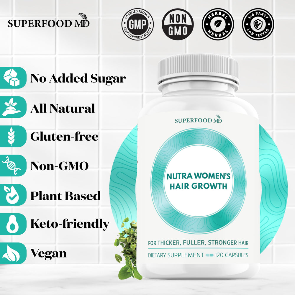 Dispensing scene showing easy daily routine with Superfood MD Women's Balance.