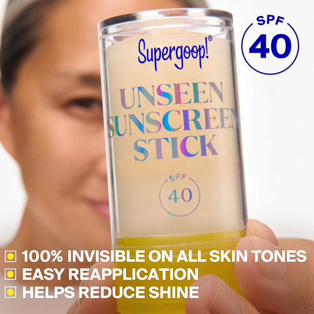 Supergoop! SPF 40 stick provides broad-spectrum protection on the go.