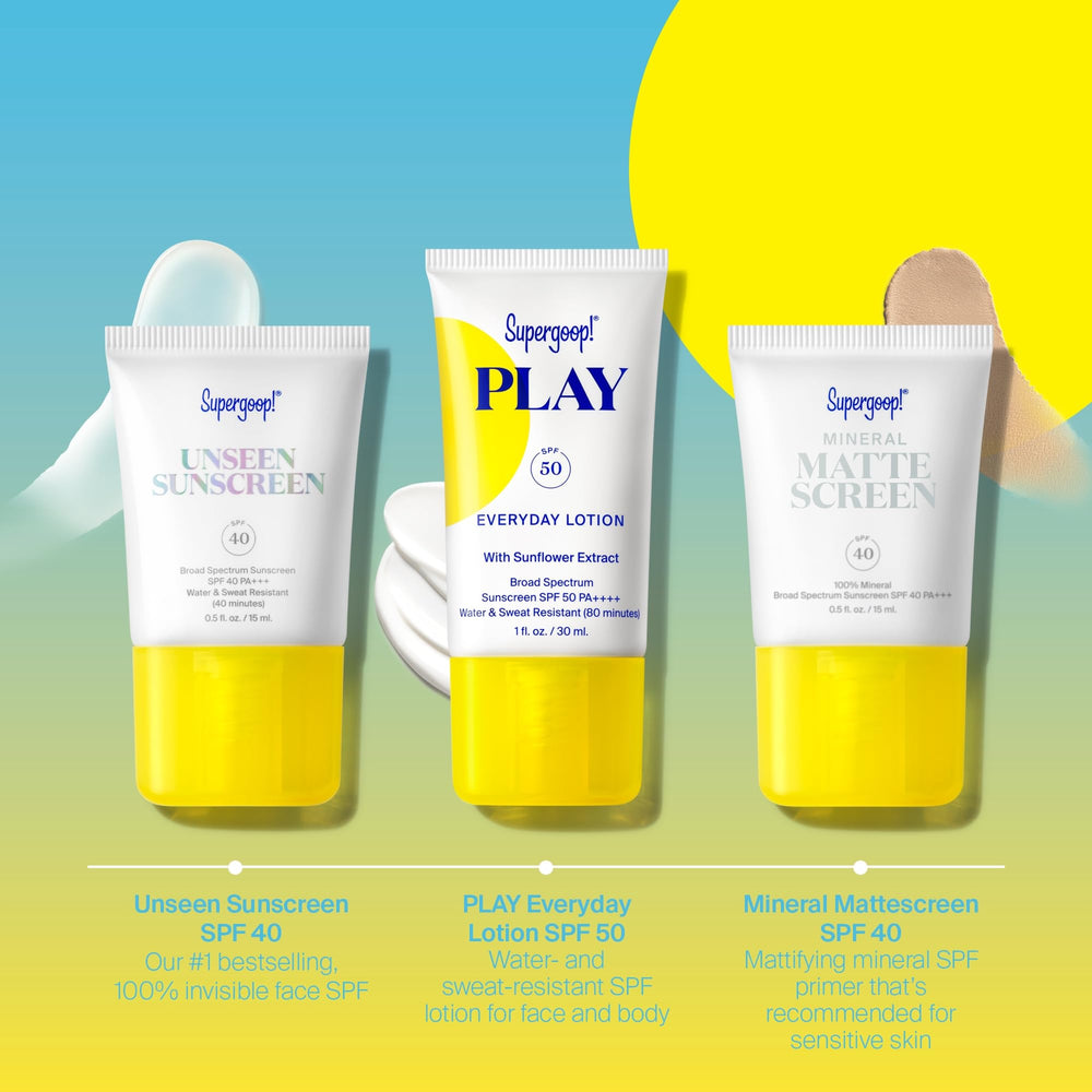 Face application of Unseen Sunscreen highlighting weightless gel texture on skin.