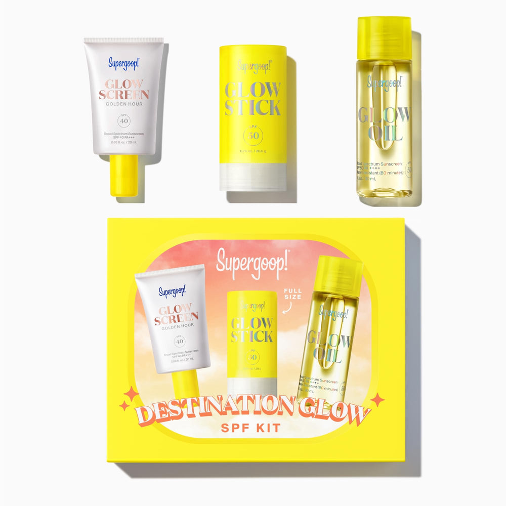Supergoop Glowscreen 40 provides a glowy tinted finish and all-day hydration.
