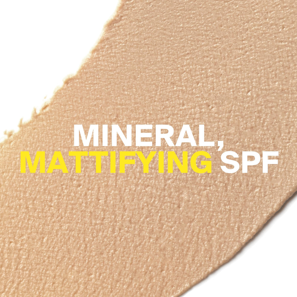 Neutral tint swatch on Supergoop! Mineral Mattescreen blends across skin tones for a natural look.