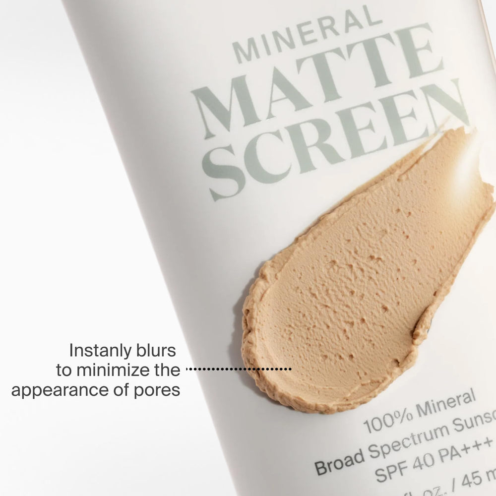 Supergoop Mineral Mattescreen SPF 40 offers lightweight coverage.