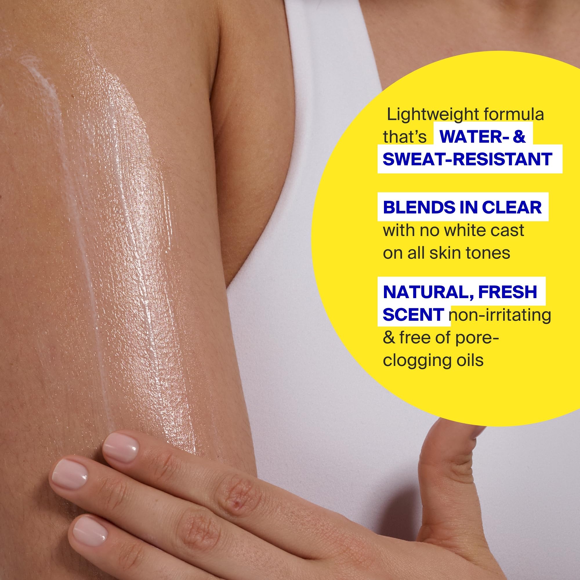 Close-up of Supergoop! PLAY Everyday SPF 30 texture showing lightweight, non-greasy feel.
