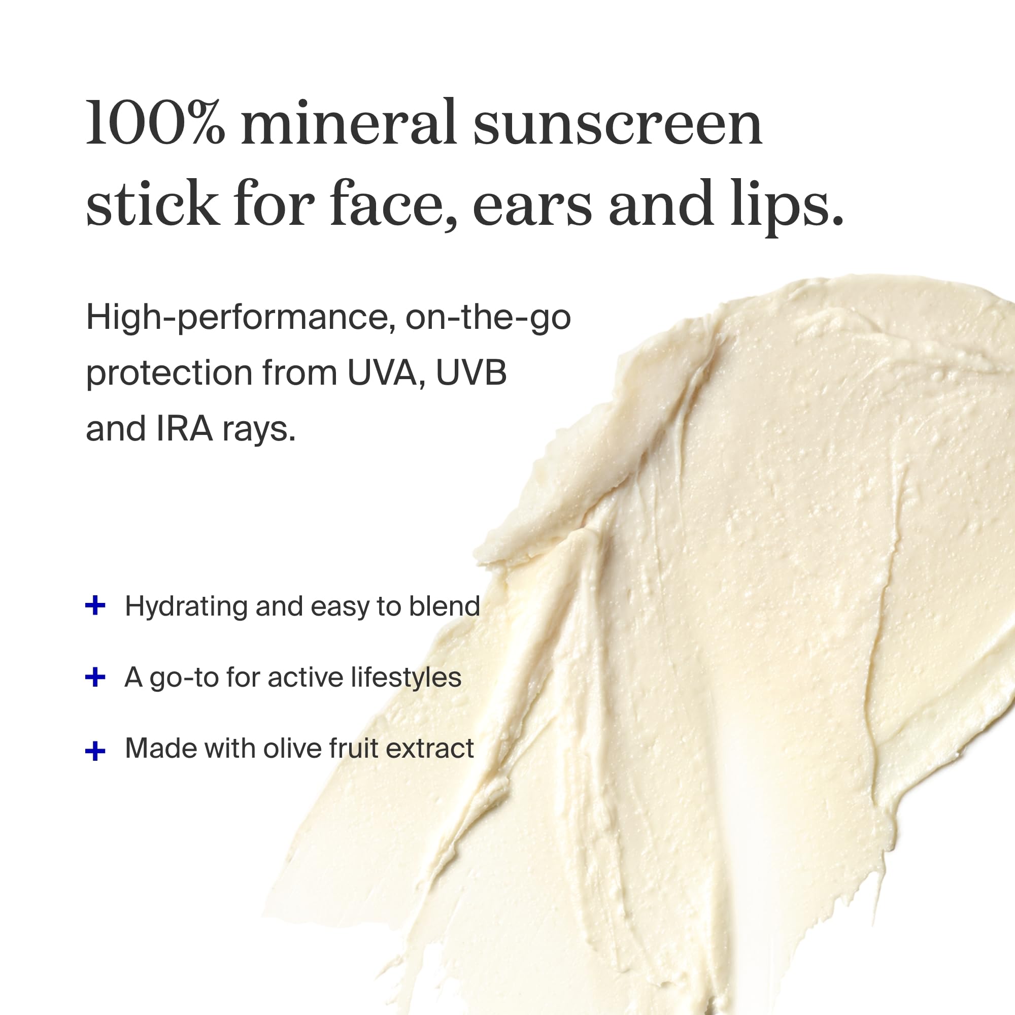 Supergoop PLAY Mineral Stick demonstrates no white cast while gliding smoothly.