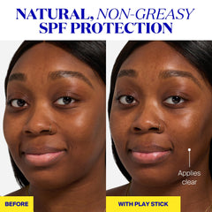 Water- and sweat-resistant protection from Supergoop PLAY Stick during workouts.