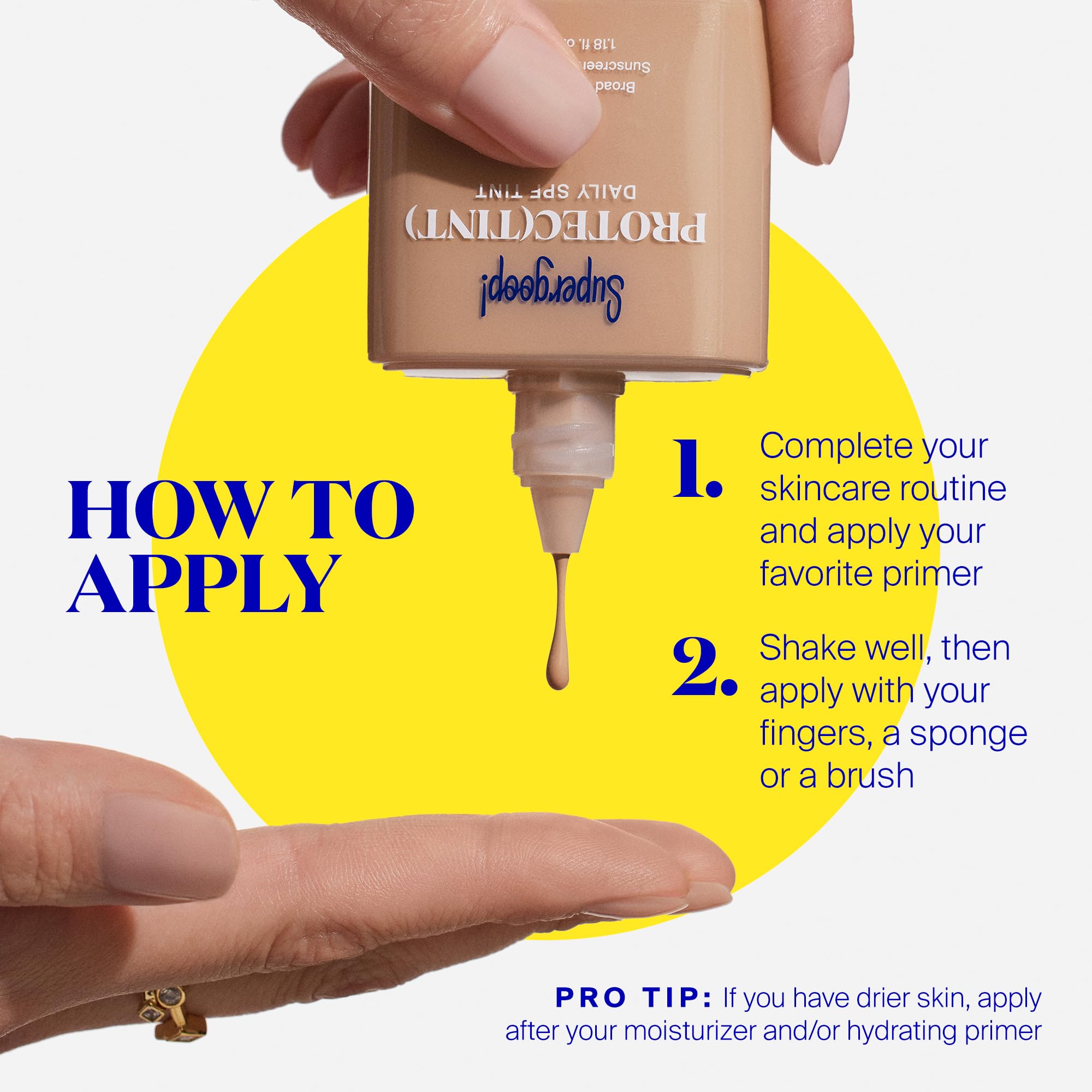 Supergoop! Protec(tint) SPF 50 hyaluronic clay balances moisture.