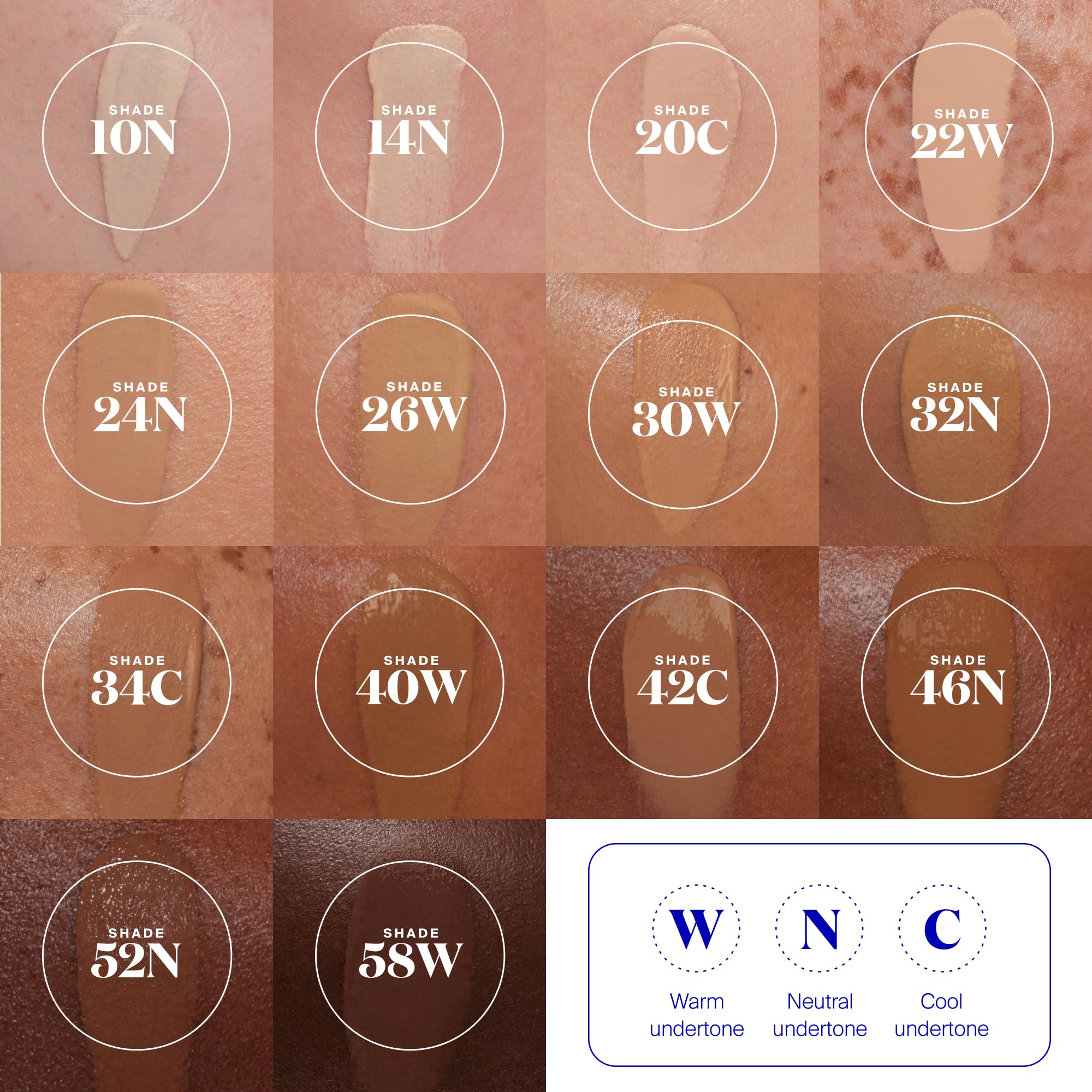 Supergoop! Protec(tint) SPF 50 14-shade display clearly.
