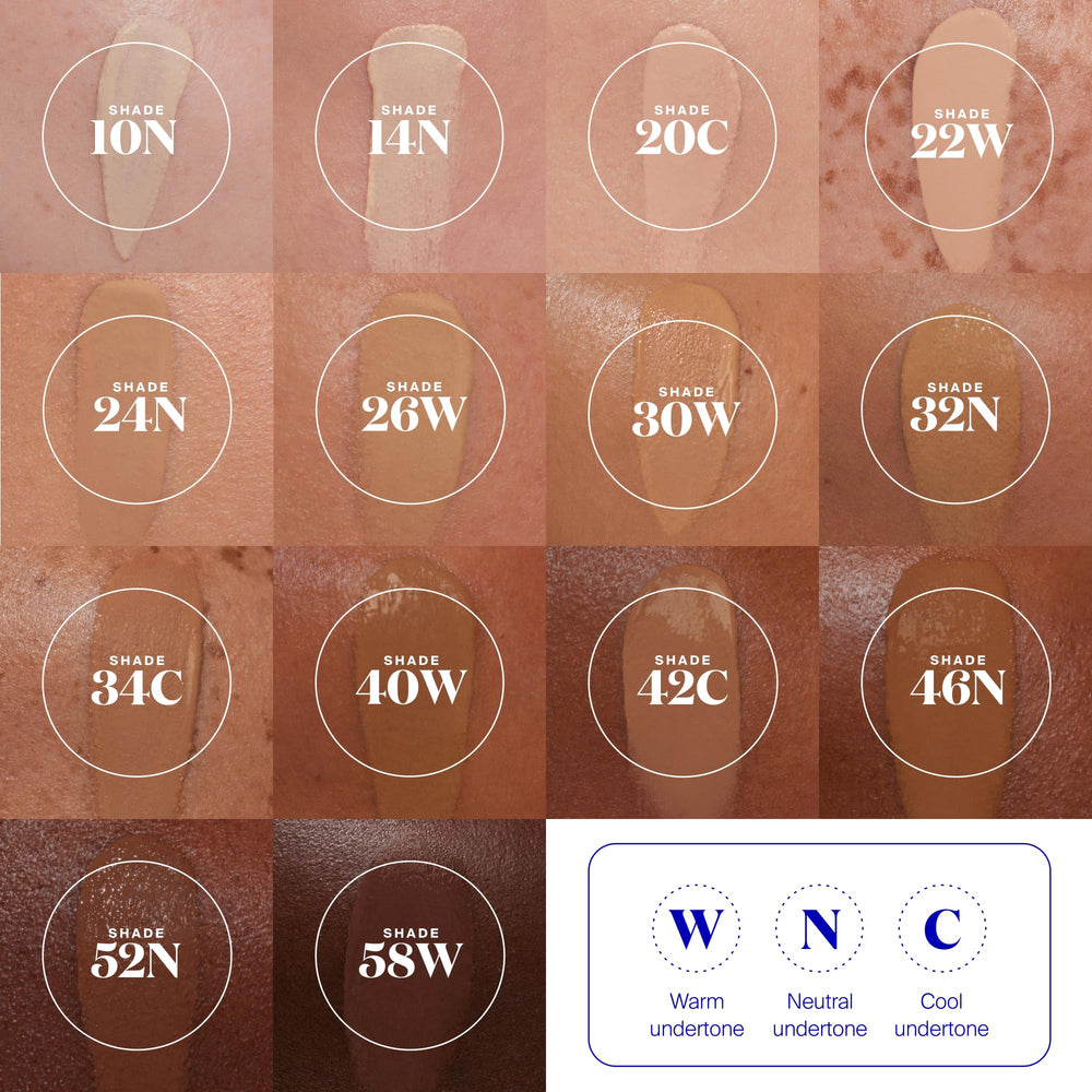 Supergoop! Protec(tint) SPF 50 14-shade display clearly.
