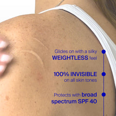 Supergoop Unseen Sunscreen Body SPF 40 demonstrating water and sweat resistance during activity