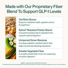 Supergut GLP-1 Daily Support stirred with ice shows refreshing mix.