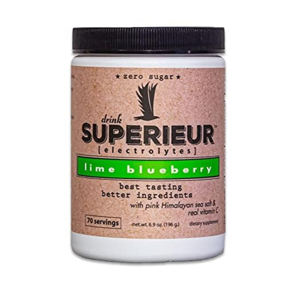 Superieur Electrolytes glass-stir water view showing quick, tasty hydration.