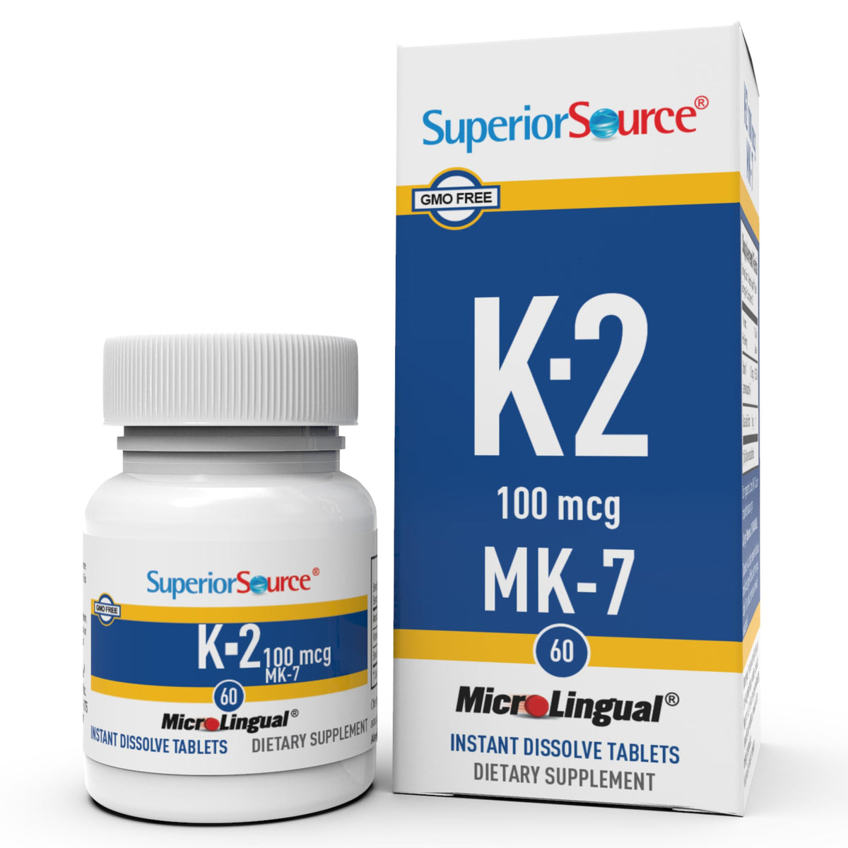 Superior Source Vitamin K2 MK7 bottle for simple daily supplementation.