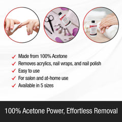 SuperNail Pure Acetone remover bottle pour showing easy application