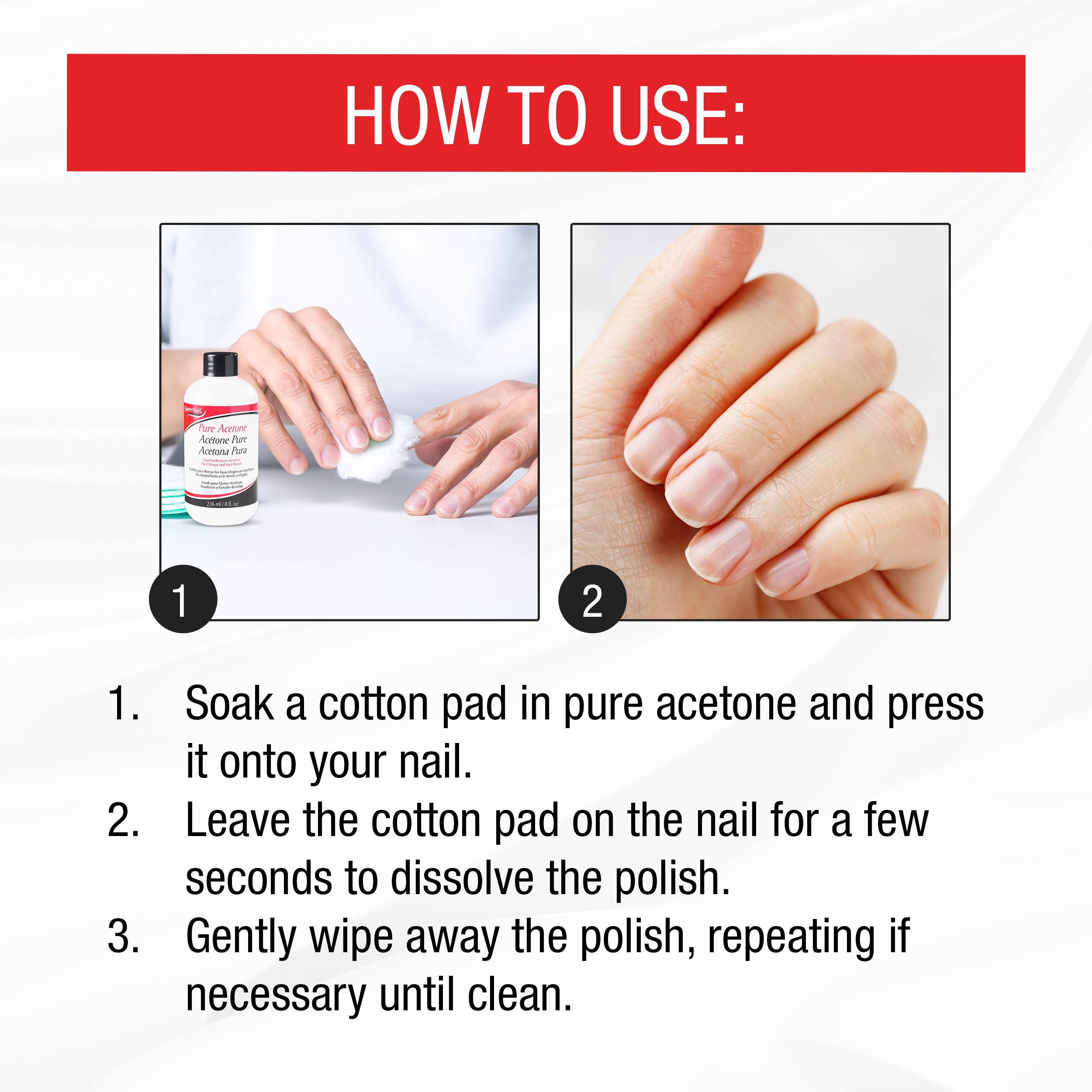 SuperNail Pure Acetone remover packaging image for compact kit