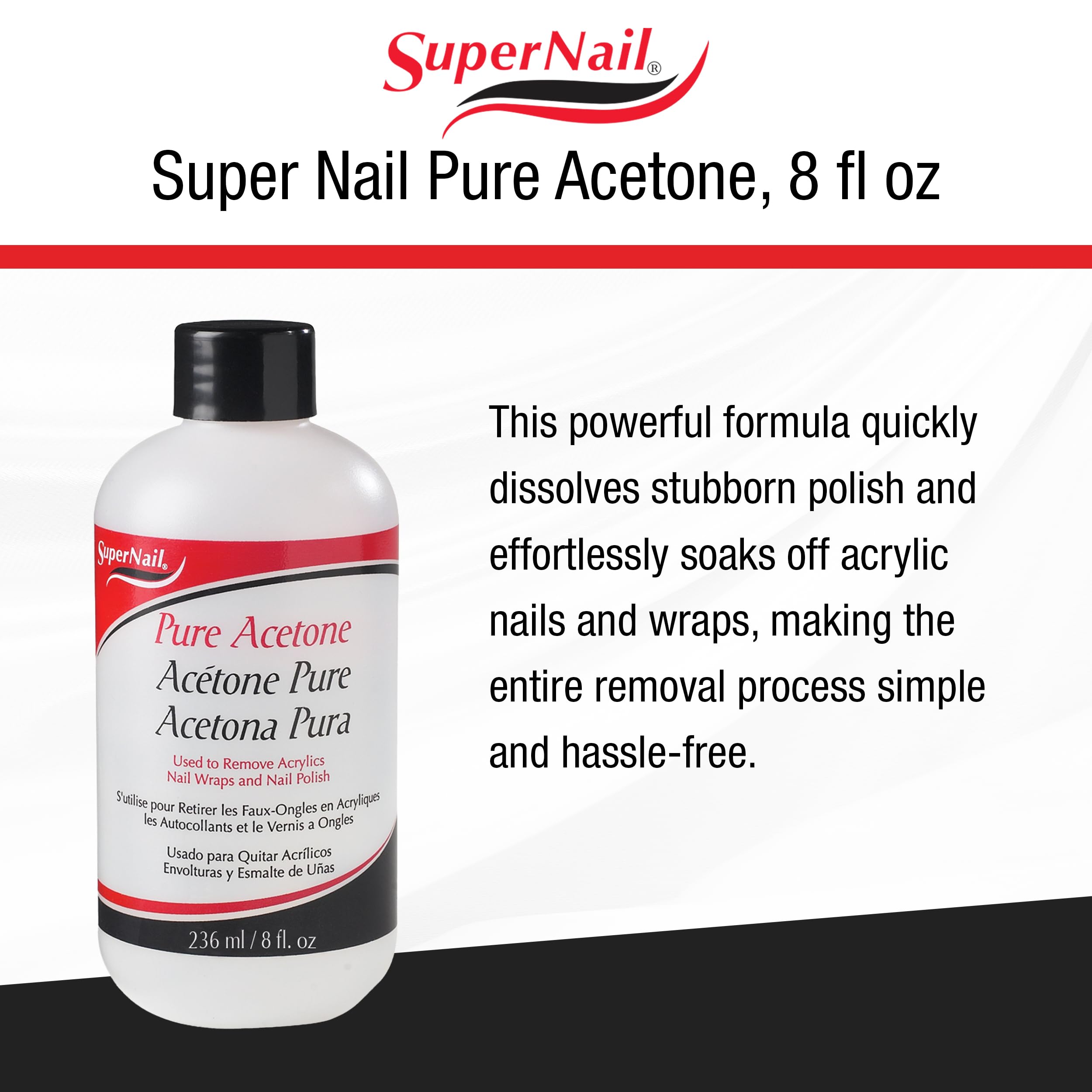 SuperNail Pure Acetone remover in salon setup for efficient workflow