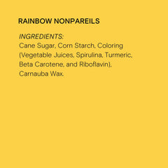 Close-up of Supernatural Rainbow Nonpareils showing plant-based color tones
