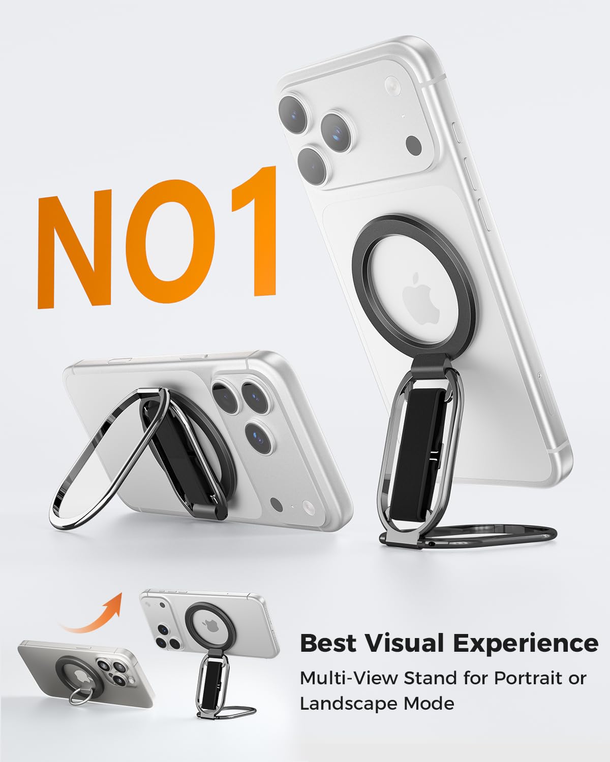 SUPERONE strong magnet provides reliable MagSafe hold without extra rings.