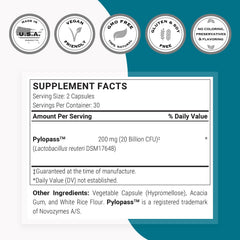 Daily-use scene featuring two Supersmart H. Pylori capsules for easy routine.