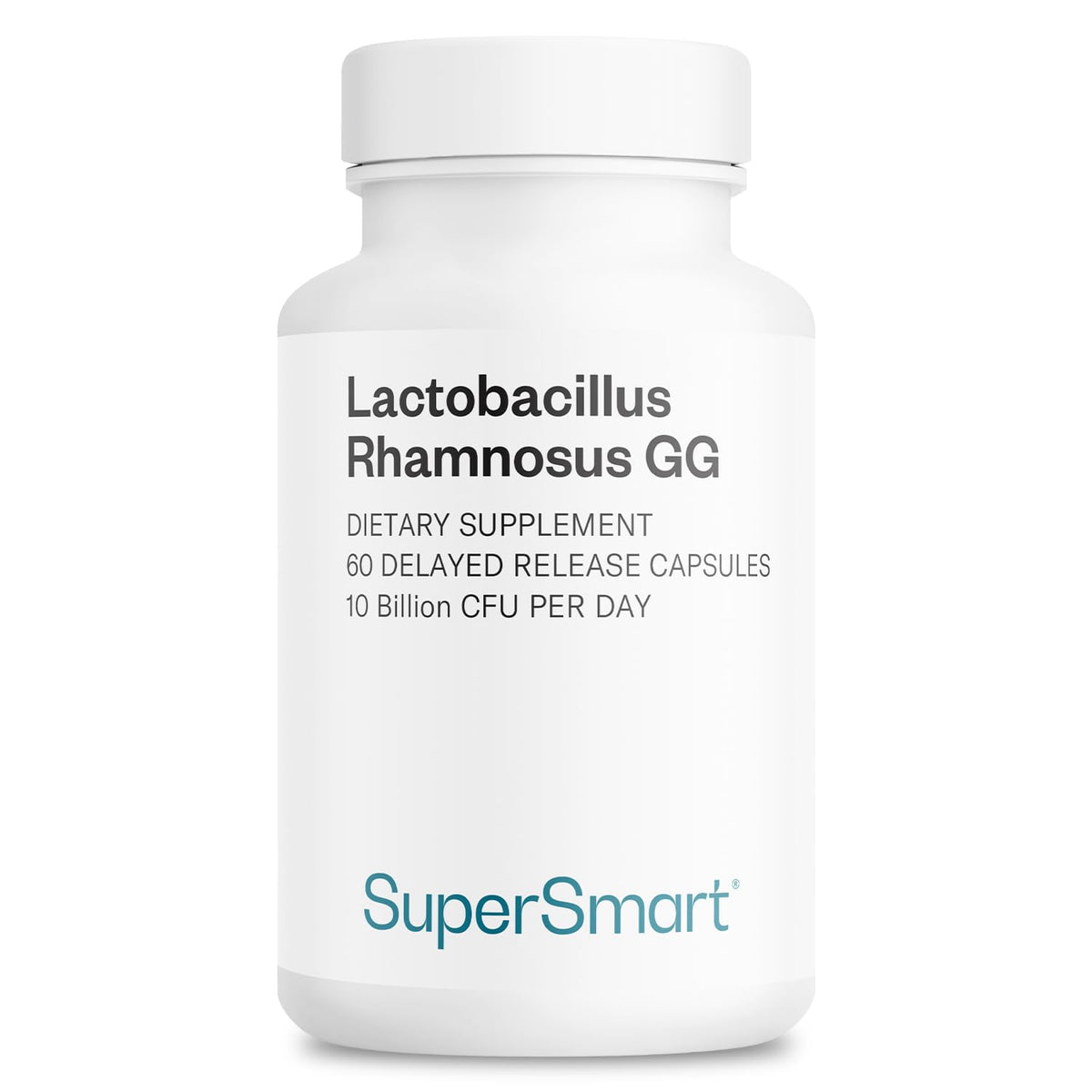 Supersmart LGG bottle capsules for daily probiotic support.