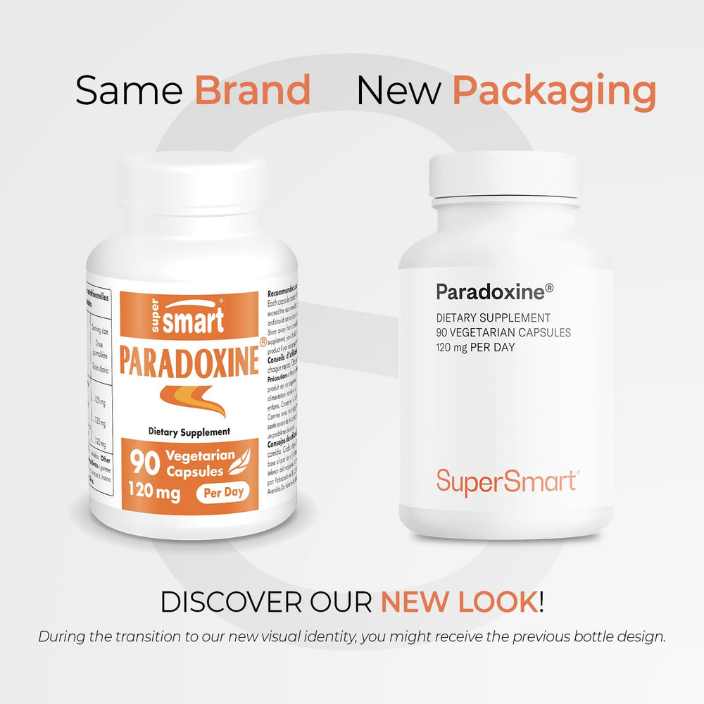Supersmart Paradoxine capsules on a wooden surface for convenient daily use.