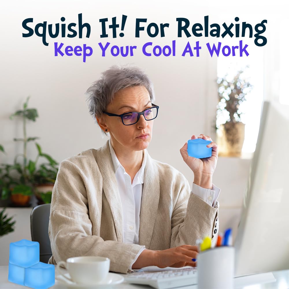 Portable stress relief on the go with the blue Superzon Cube