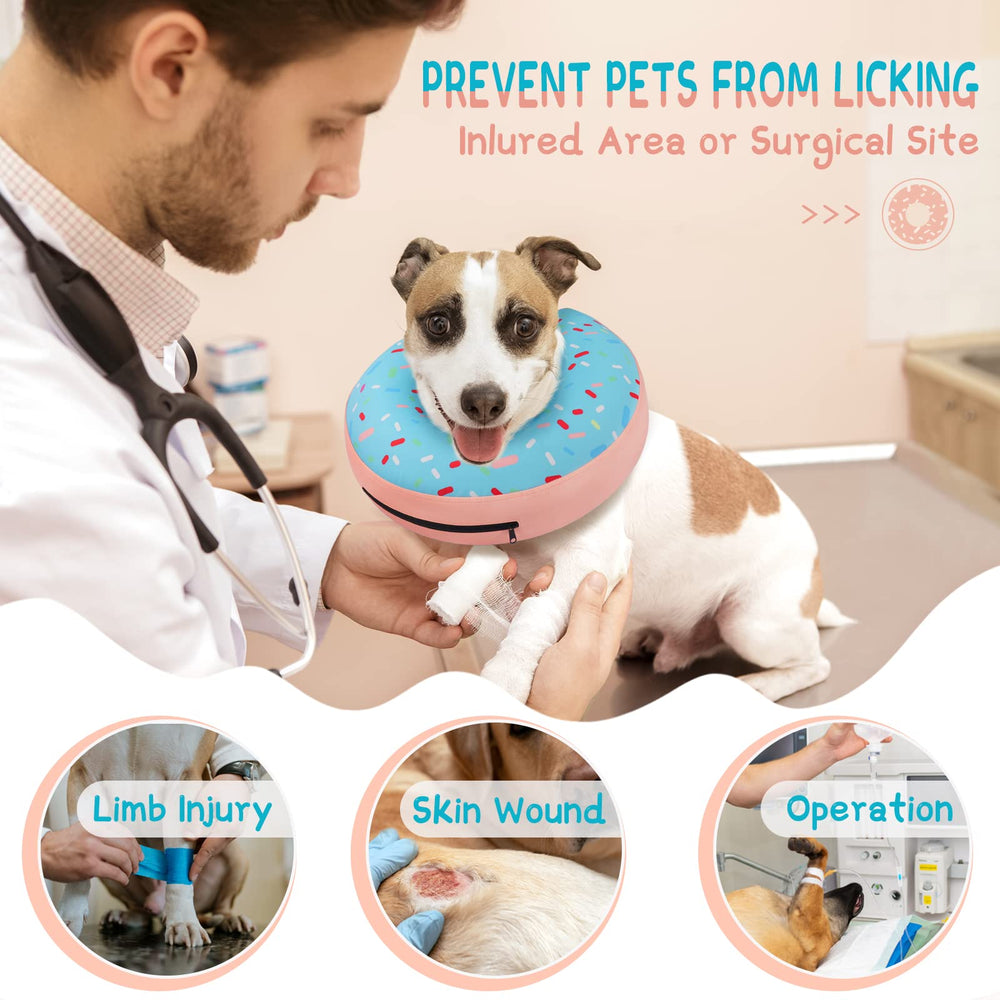 Supet soft cone collar with non-stick fabric, easy clean and hair-friendly