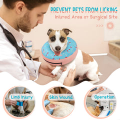 Supet soft cone collar with non-stick fabric, easy clean and hair-friendly