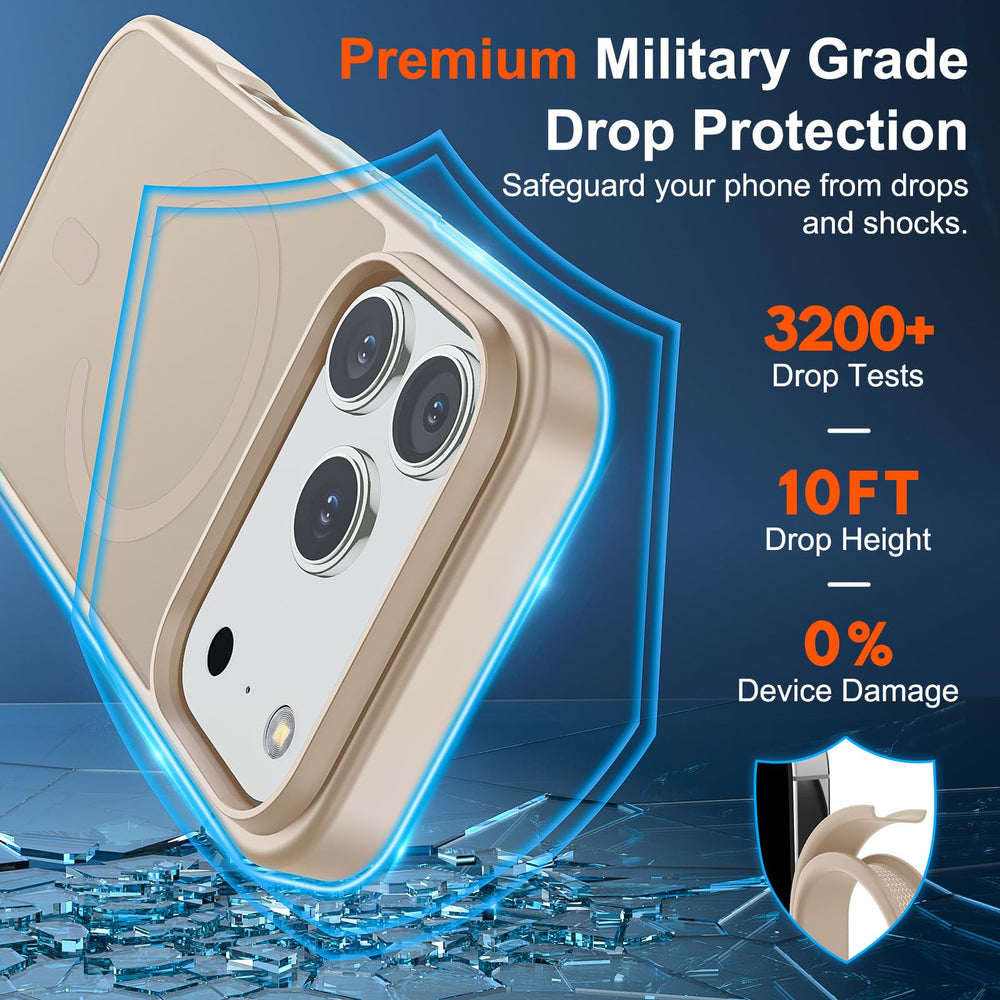 SUPFINE Desert Gold magnetic case side profile highlighting slim, tactile buttons.