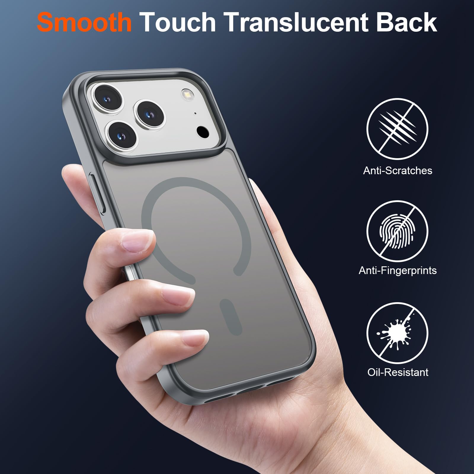 SUPFINE matte back with fingerprint-resistant coating for clean look.