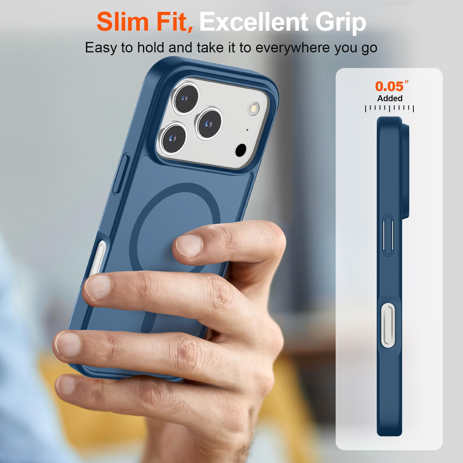 SUPFINE Magnetic case for iPhone 17 Pro with screen and camera protection frame