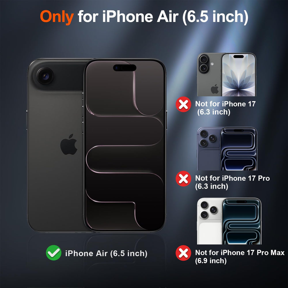 SUPFINE iPhone Air Case showing slim translucent matte back for premium grip.