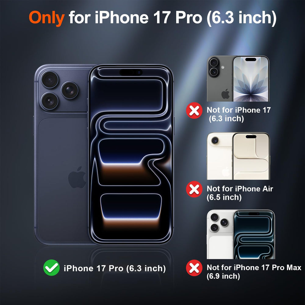 SUPFINE Magnetic iPhone 17 Pro case back view with matte finish minimizes fingerprints and improves grip