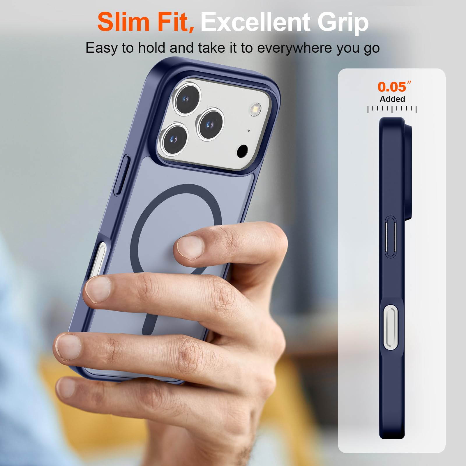 SUPFINE iPhone 17 Pro case easy-to-press, responsive buttons