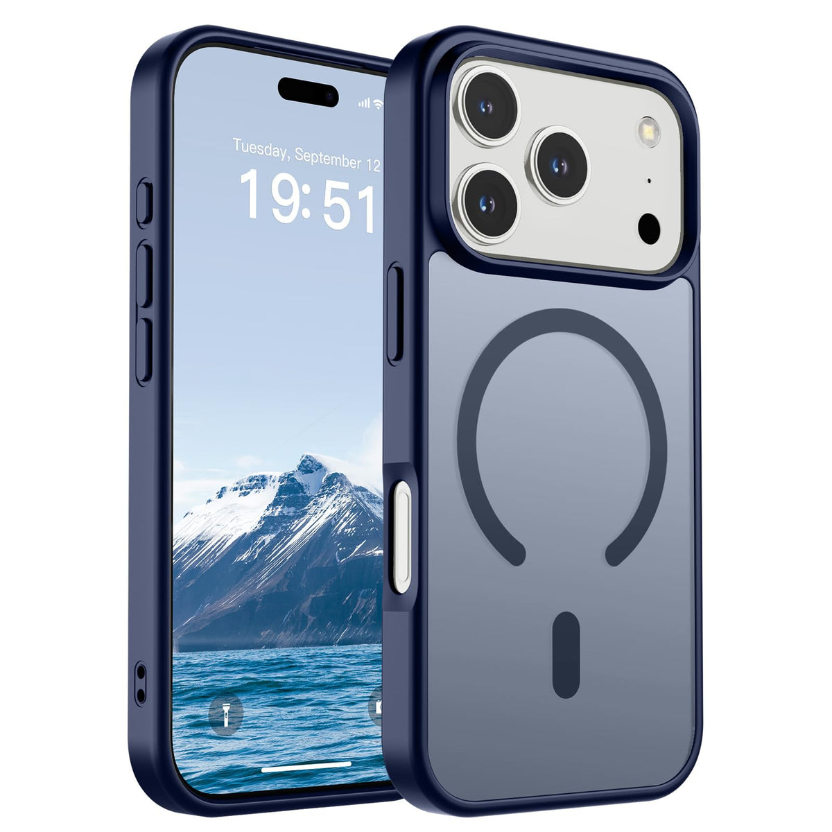 SUPFINE Magnetic case for iPhone 17 Pro, front view showing secure grip and MagSafe compatibility