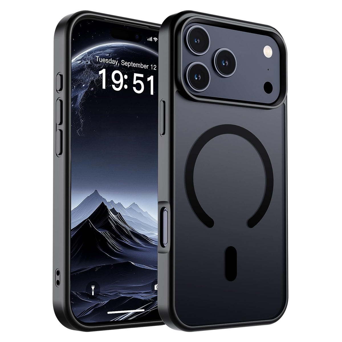 SUPFINE Magnetic iPhone 17 Pro Max case front view with MagSafe alignment.