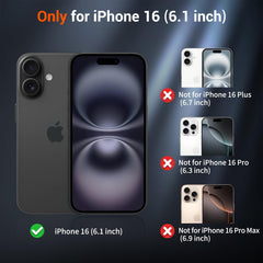 SUPFINE iPhone 16 case back matte translucent surface provides grip and smudge resistance.