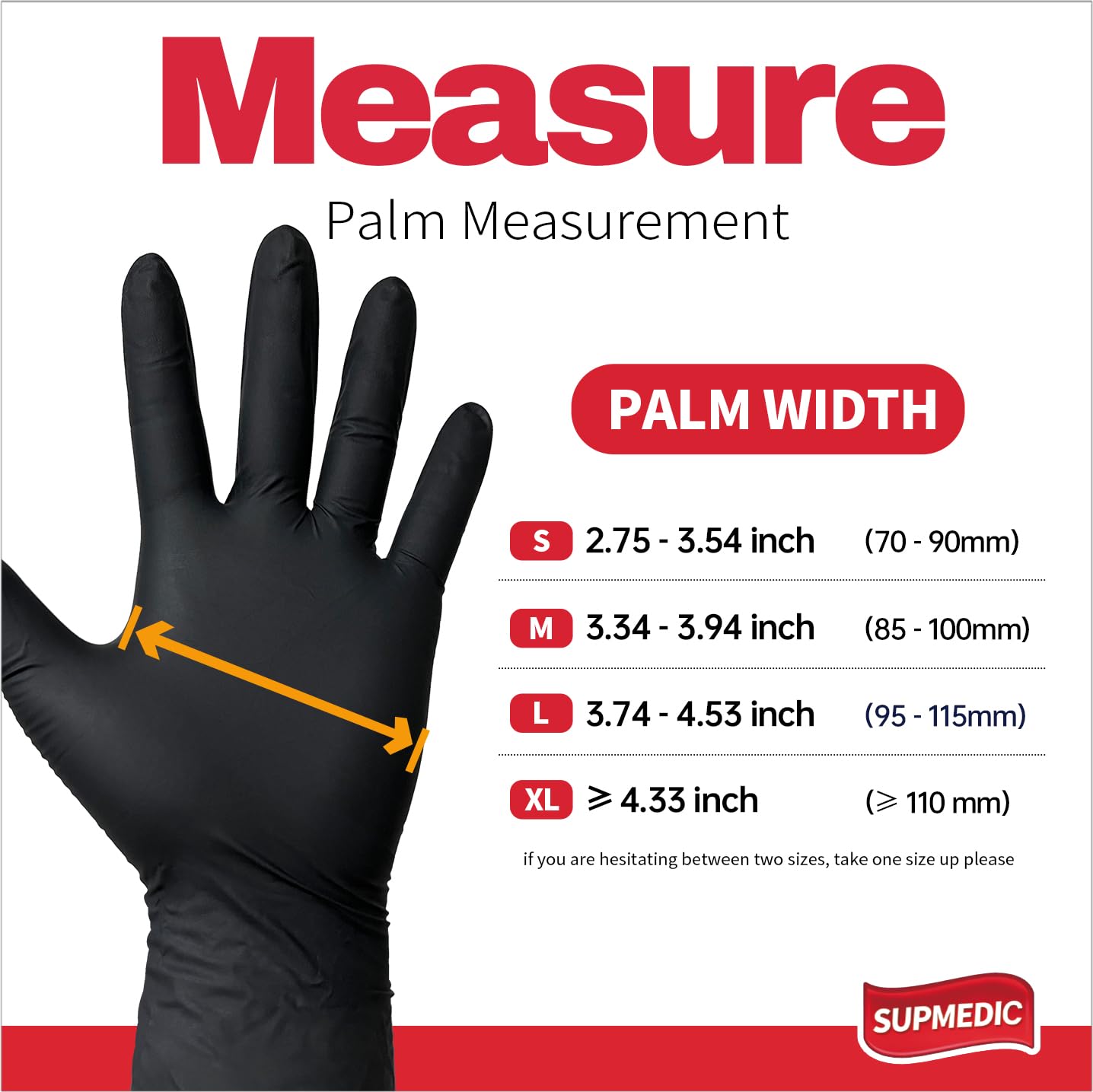 Supmedic black nitrile glove suitable for industrial tasks