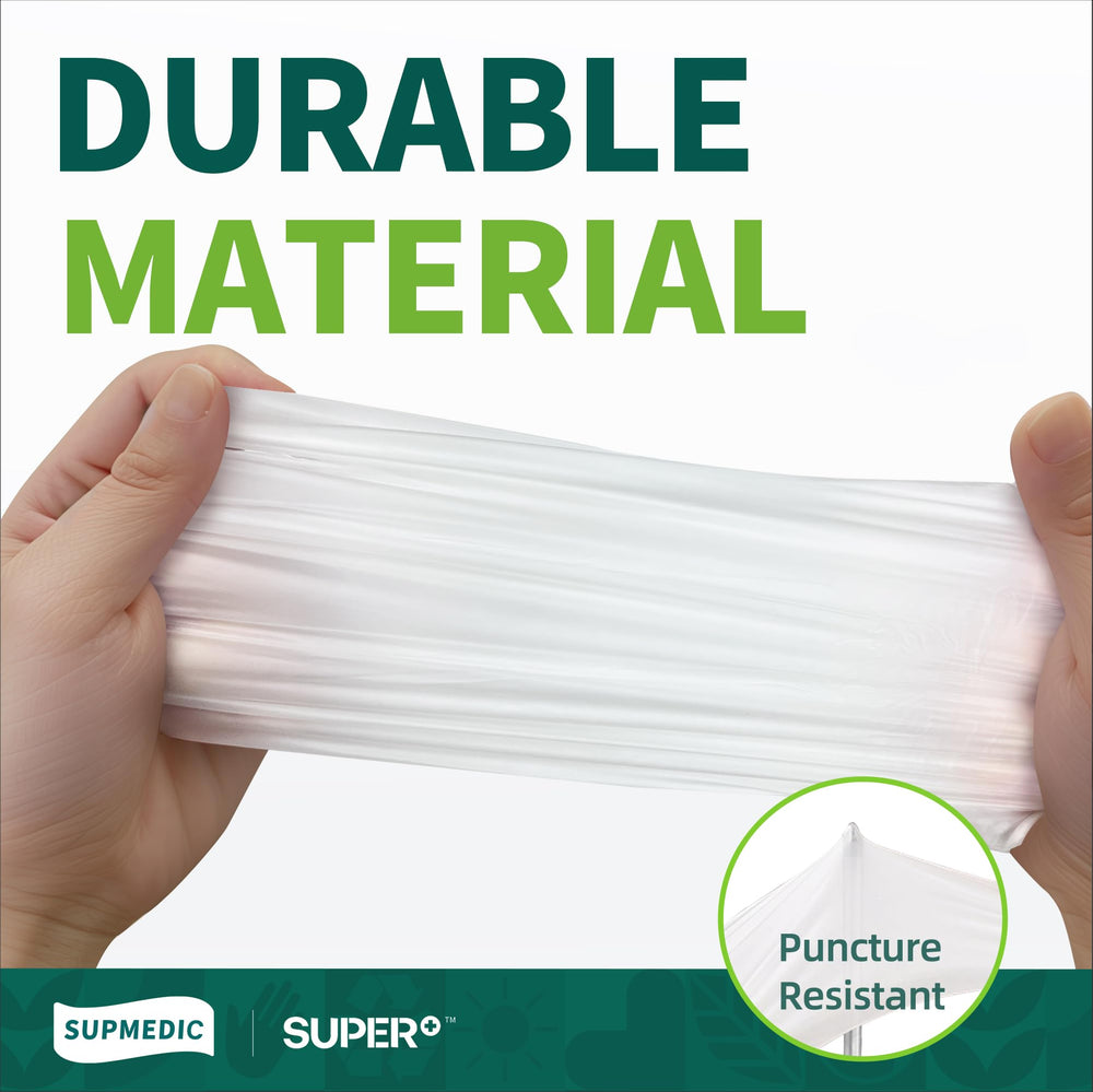 Supmedic latex-free powder-free gloves reducing allergy risks during tasks.