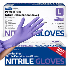 Supmedic Medical Soft Max nitrile gloves front of box for quick access and protection