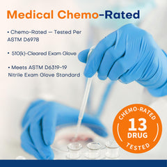 Supmedic nitrile gloves 3-5 mil thickness label, strong barrier for varied tasks.