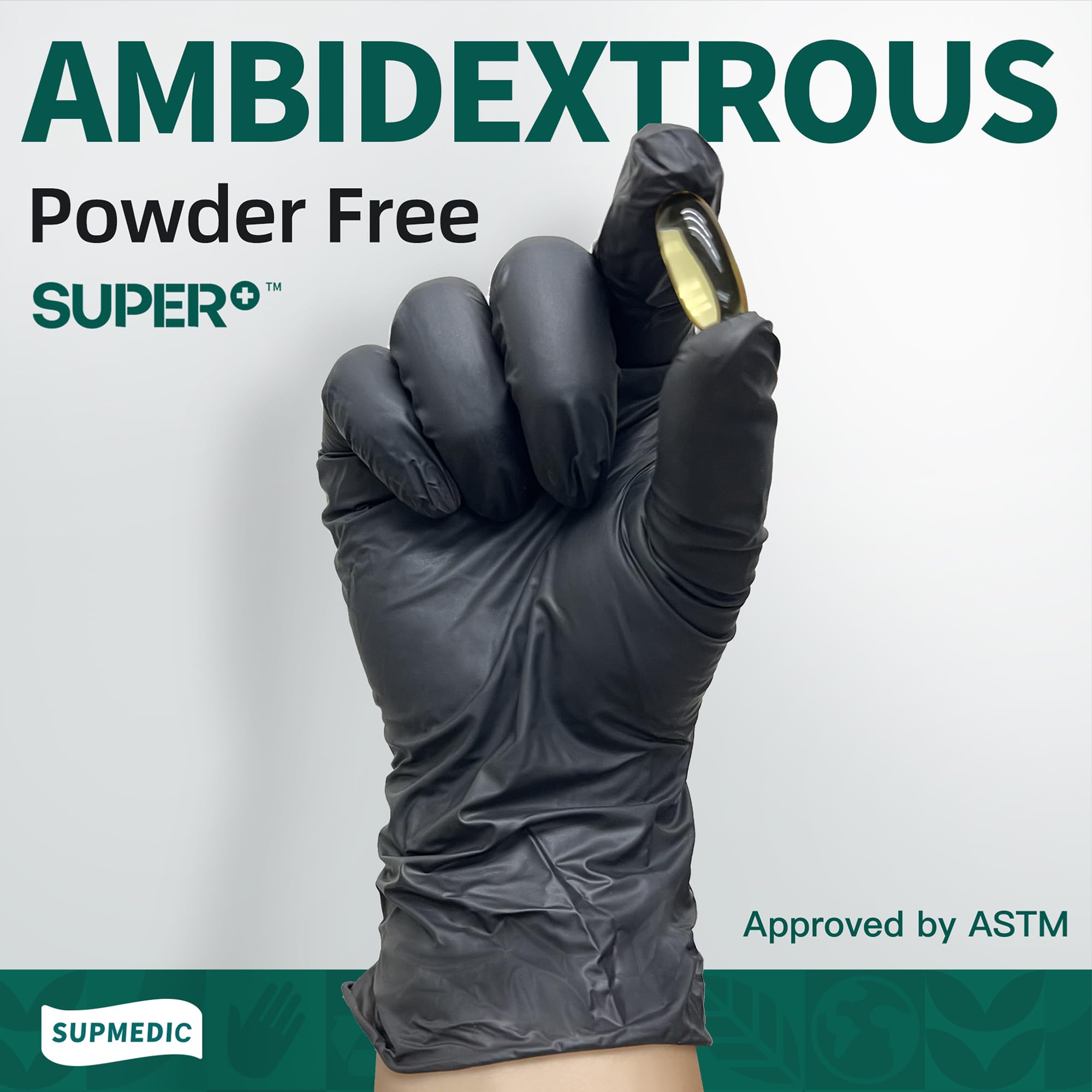 Powder-free and latex-free Supmedic gloves support sensitive skin during cooking and cleaning.