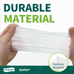 Supmedic gloves palm texture close-up demonstrates smooth finish for tactile feel