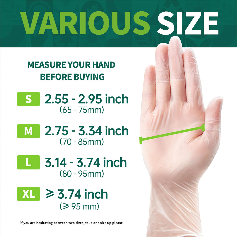 Supmedic vinyl gloves food-safe use in kitchen and lab.
