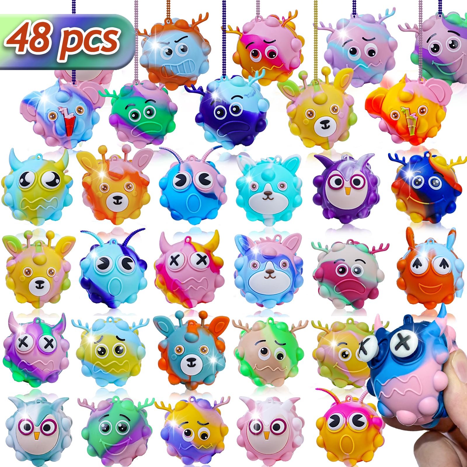 Supovil animal pop it ball with inflation valve for quick, reusable play