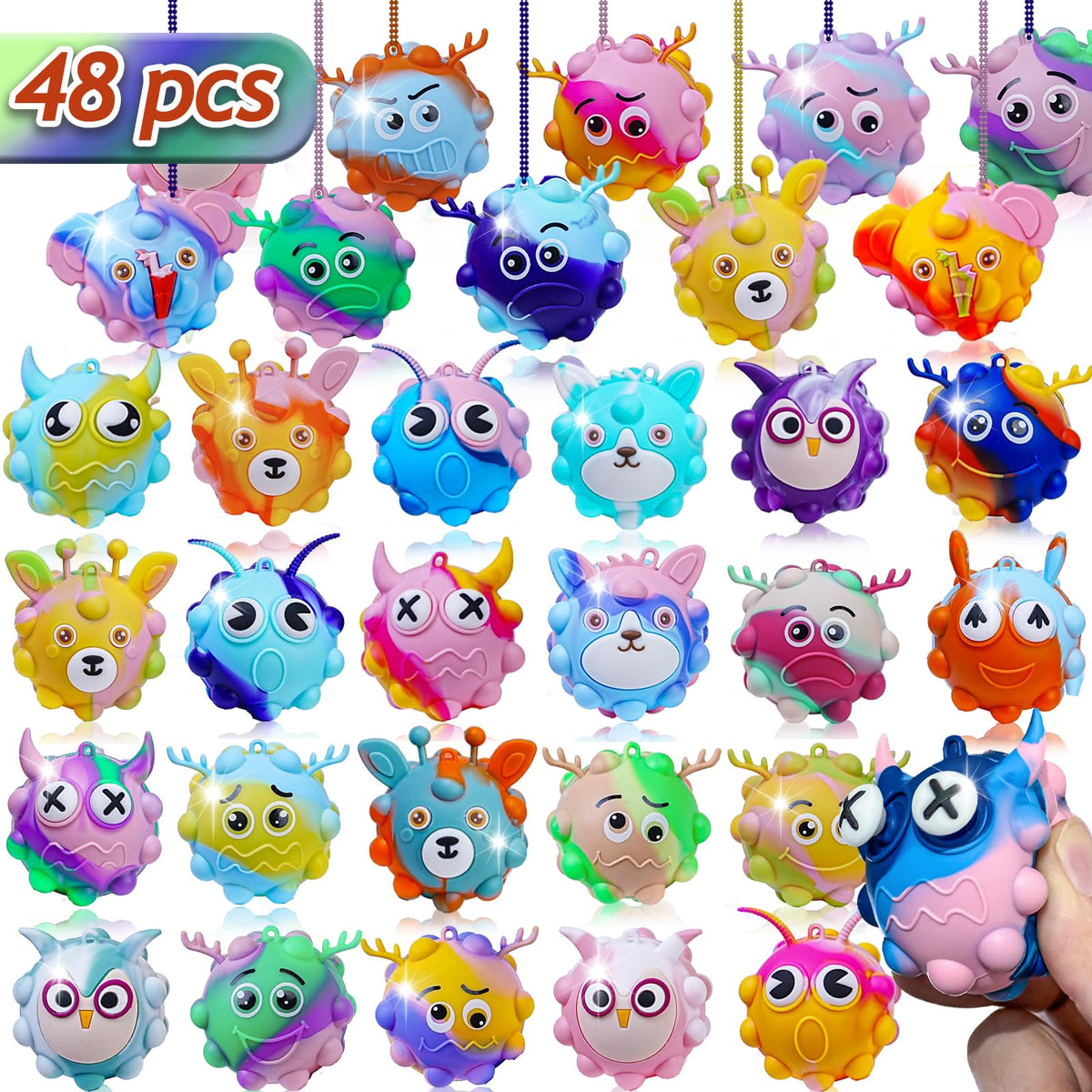 Supovil animal pop it ball with inflation valve for quick, reusable play