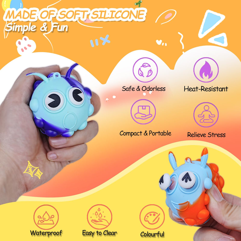 Supovil silicone stress relief squeeze ball for quiet, portable fidgeting