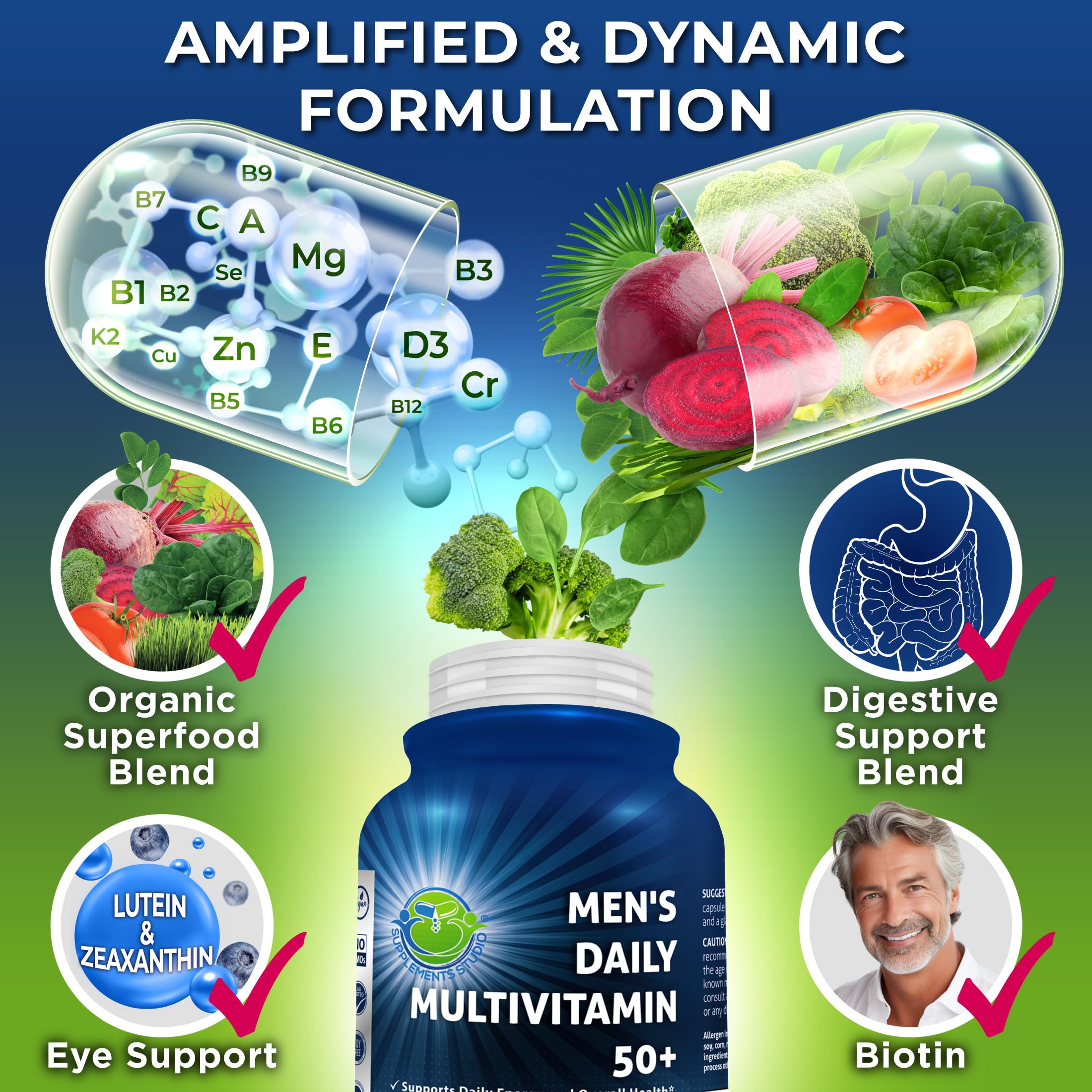 SUPPLEMENTS STUDIO eye health blend image with lutein-zeaxanthin-bilberry illustrates visual support potential.