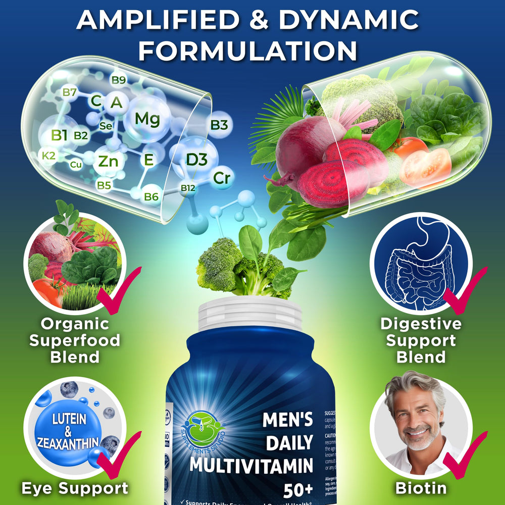 SUPPLEMENTS STUDIO eye health blend image with lutein-zeaxanthin-bilberry illustrates visual support potential.