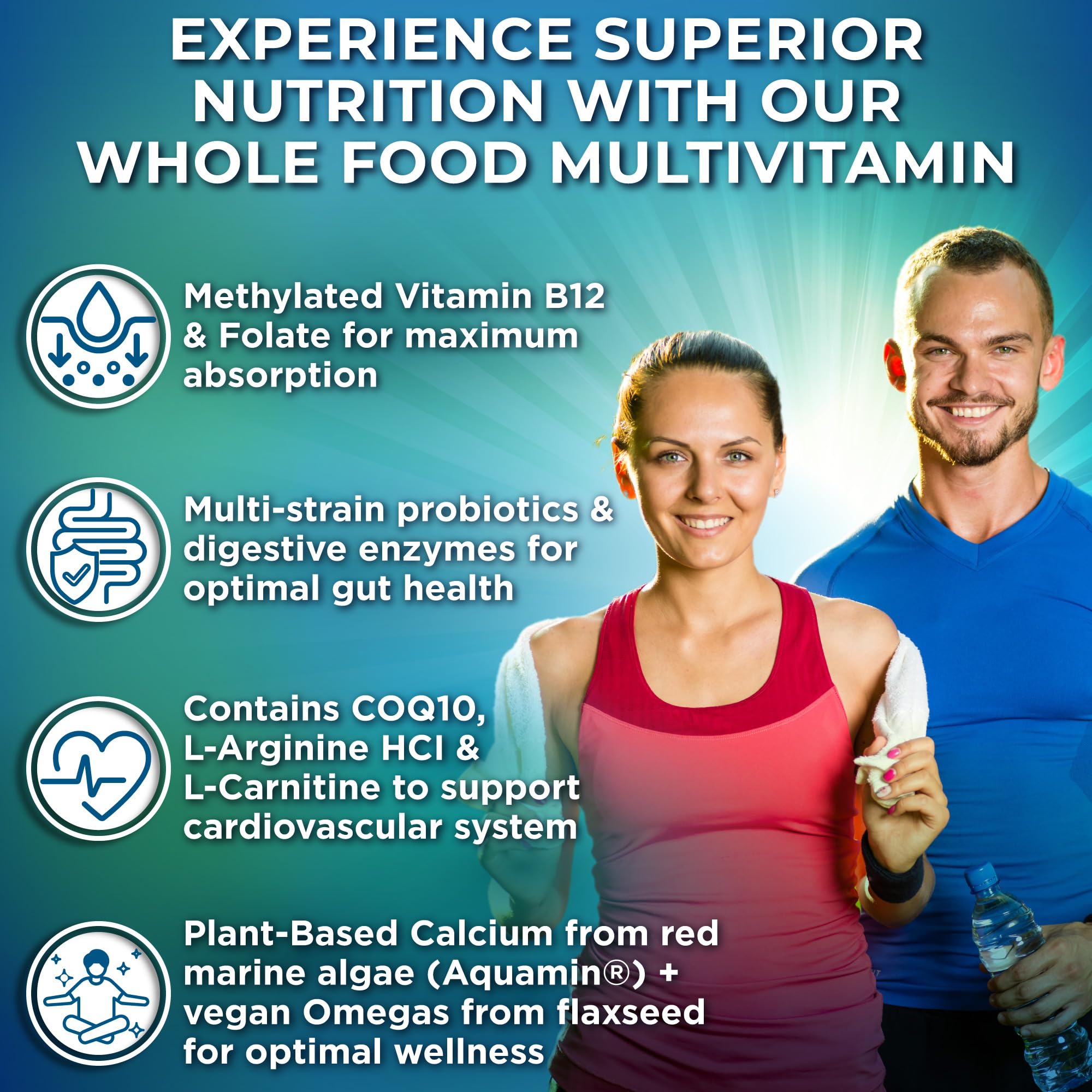 SUPPLEMENTS STUDIO methylated vitamins tablets close-up highlights energy support.