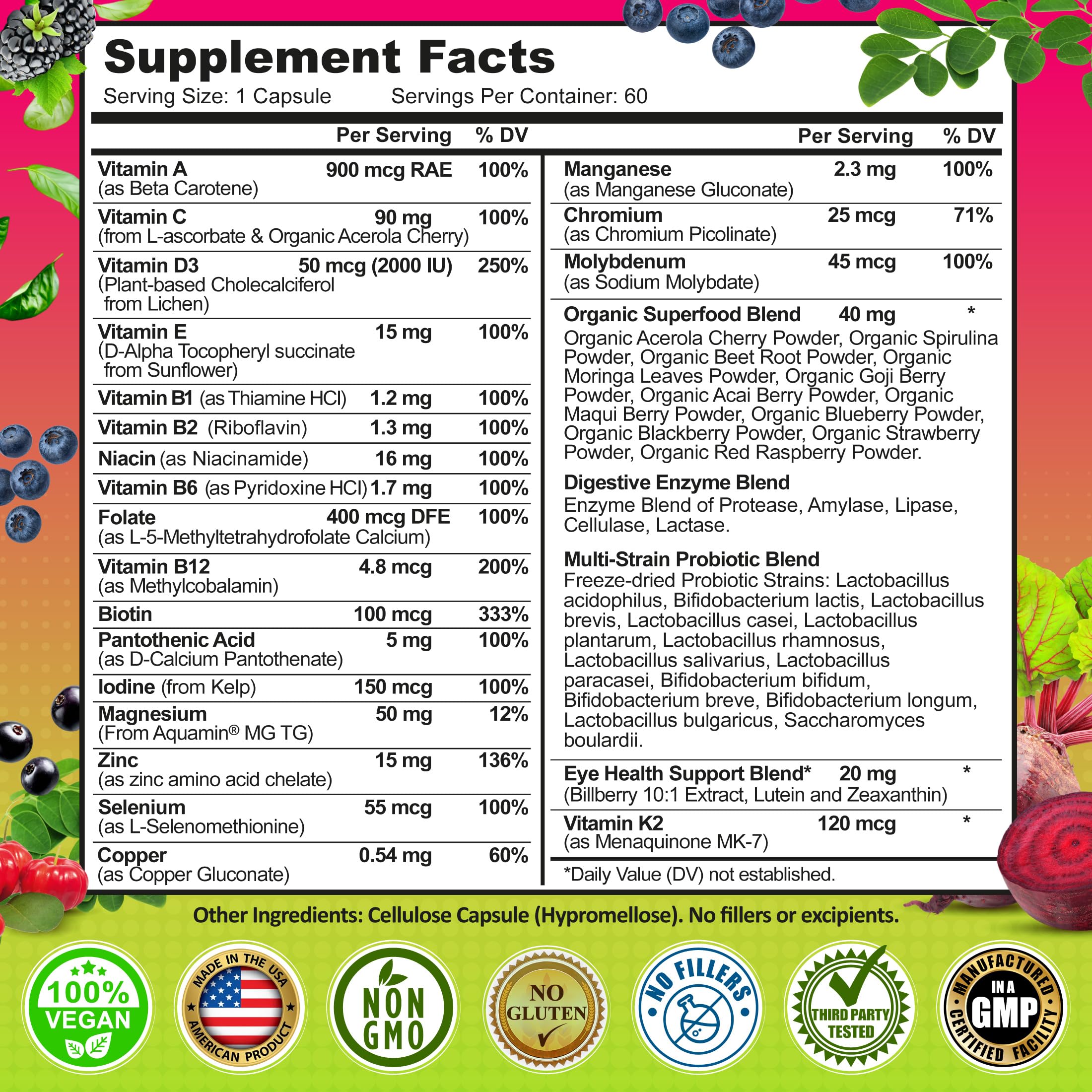 Supplements Studio Women's Daily Multivitamin 50+ made in the USA under strict quality controls